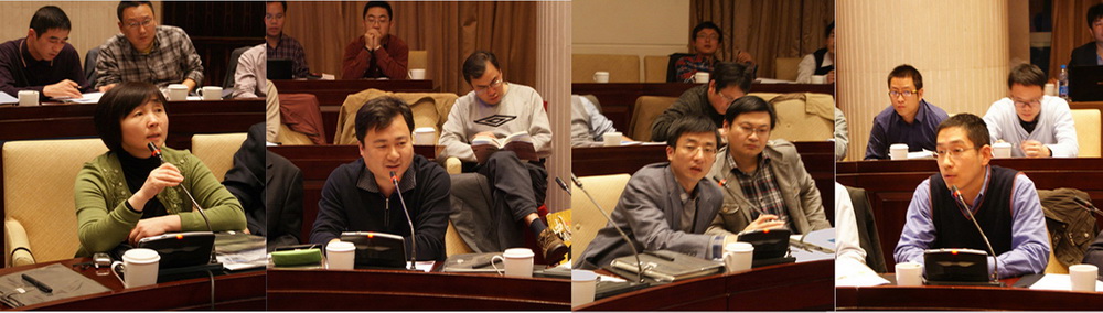 专家现场提问与交流01:宁波市信息中心董蕙亚总工程师、宁波市市委市政府信息中心尤波军副主任、中科院计算所宁波分部总经理黄晁副研究员、宁波市工商局信息中心李晔副主任